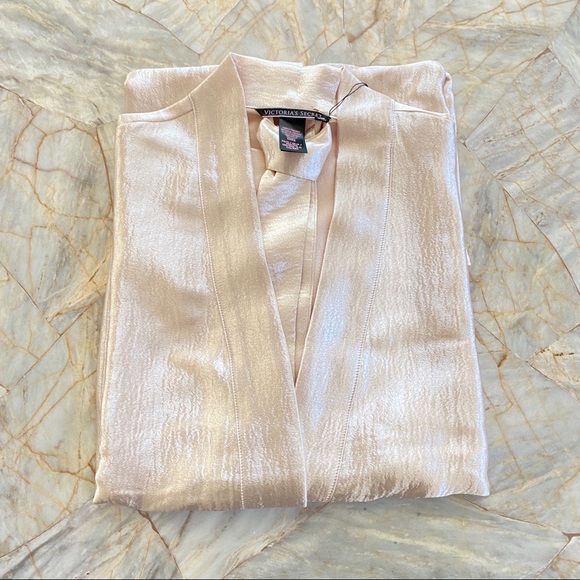 Victoria's Secret Flounce Dressing Gown Robe Kimono Lace Ruffle Textured XS/Smal - Picture 8 of 8